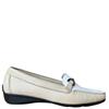 PIERO MASETTI WOMENS MOCCASIN LOAFER - BEIGE WHITE